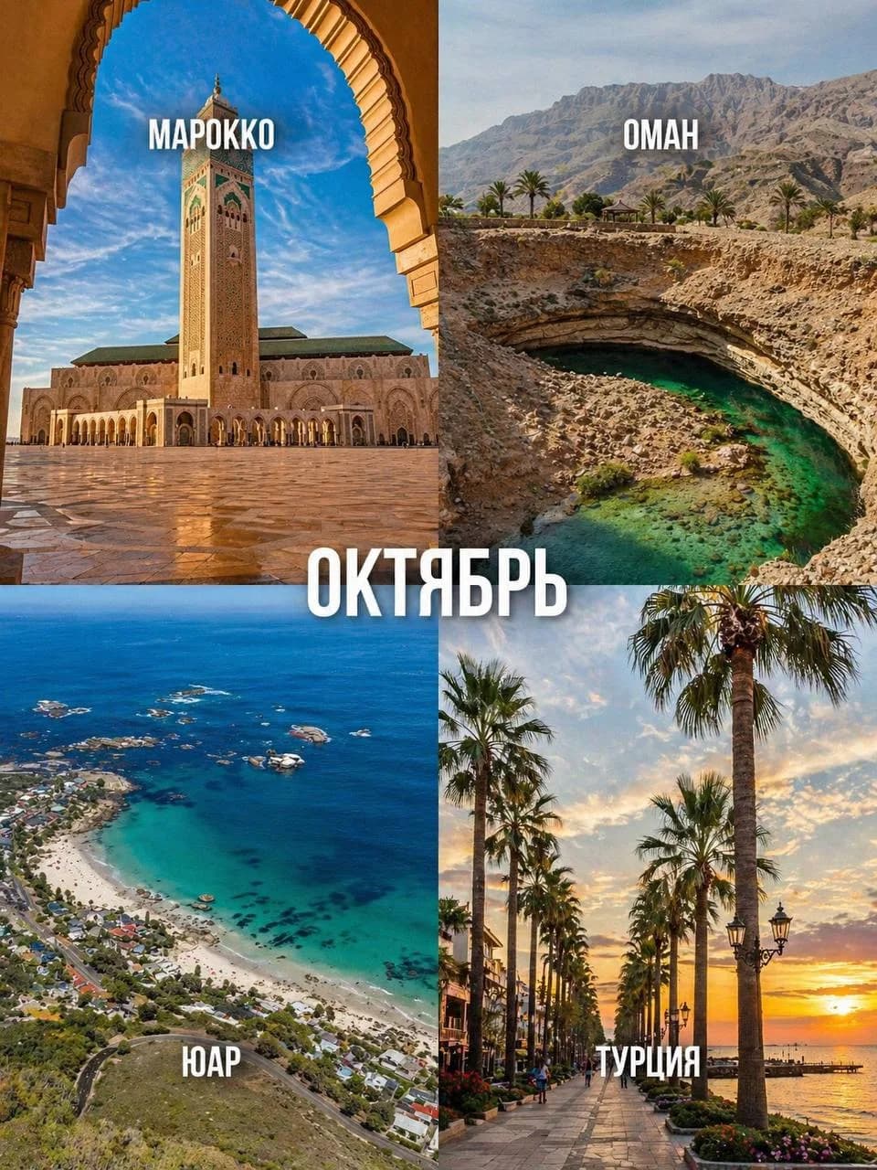 Октябрь: второе лето в экзотических точках
