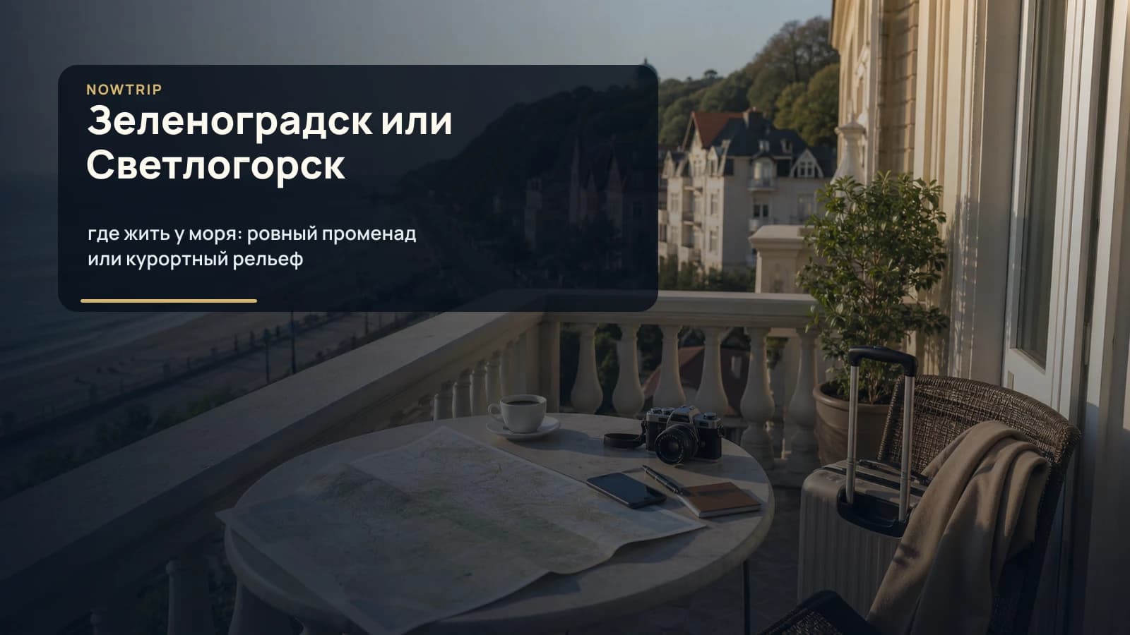 Зеленоградск или Светлогорск: карта, отельный балкон и Балтийское море