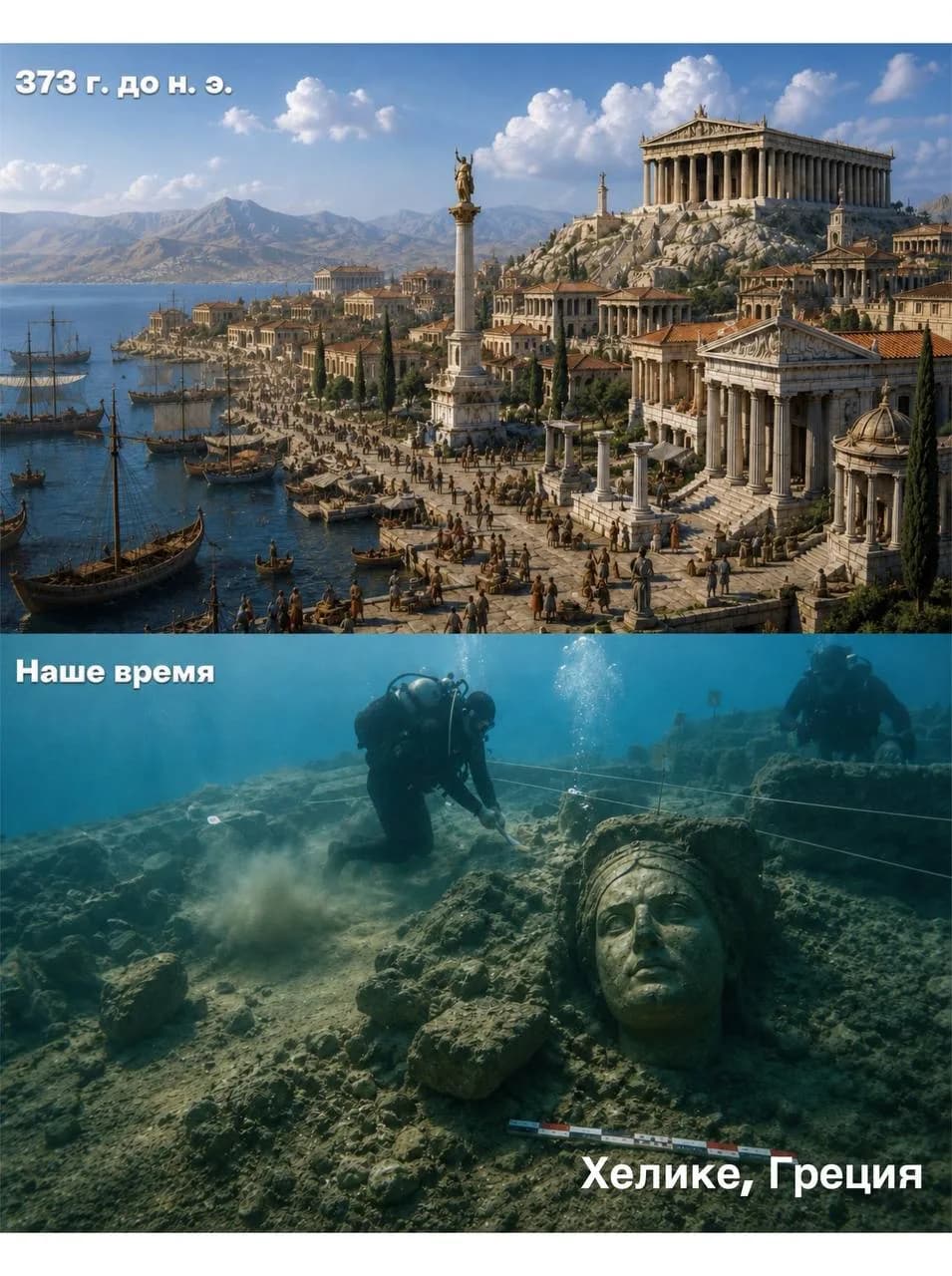 Прибрежная низина на месте раскопок Хелике
