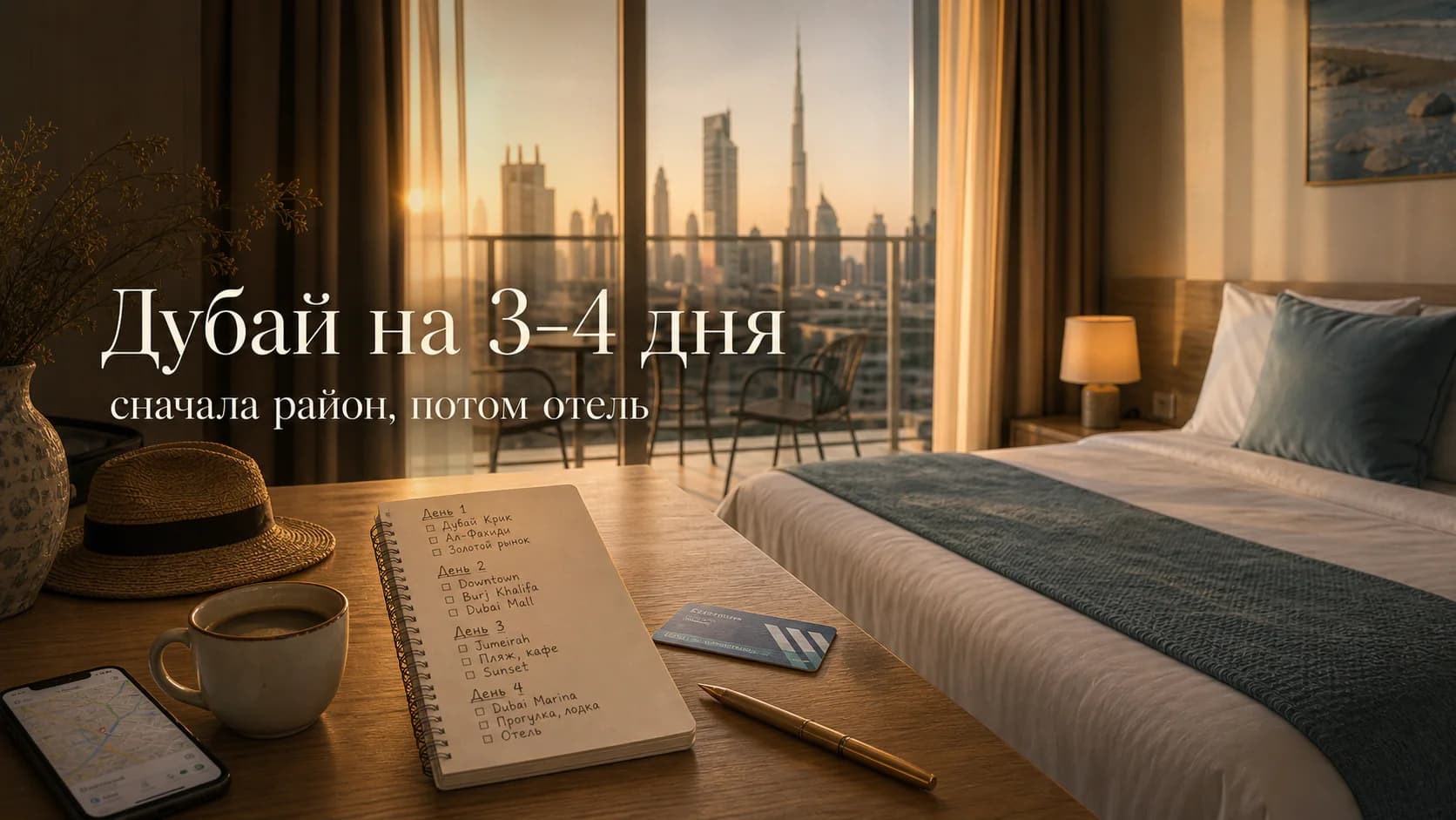 Дубай на 3-4 дня: отель, район, маршрут и короткая поездка без лишней логистики