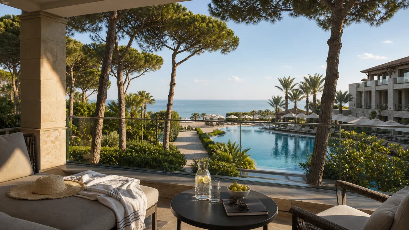 Белек resort: территория, бассейн, сосны, море и пятизвездочный формат