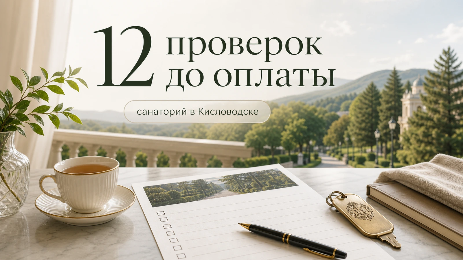 Чек-лист перед оплатой санатория в Кисловодске